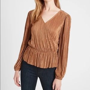 Banana republic pleated wrap top
